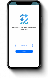 Product tagging using Blockchain LuxTag application