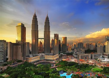 A viewpoint of Kuala Lumpur, with the Twin Tower in sight