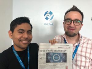 luxtag featured in newspaper