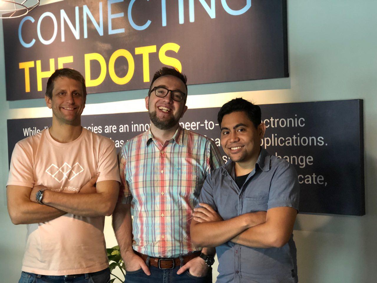 A picture of Jeff, Rene and Faeez from LuxTag
